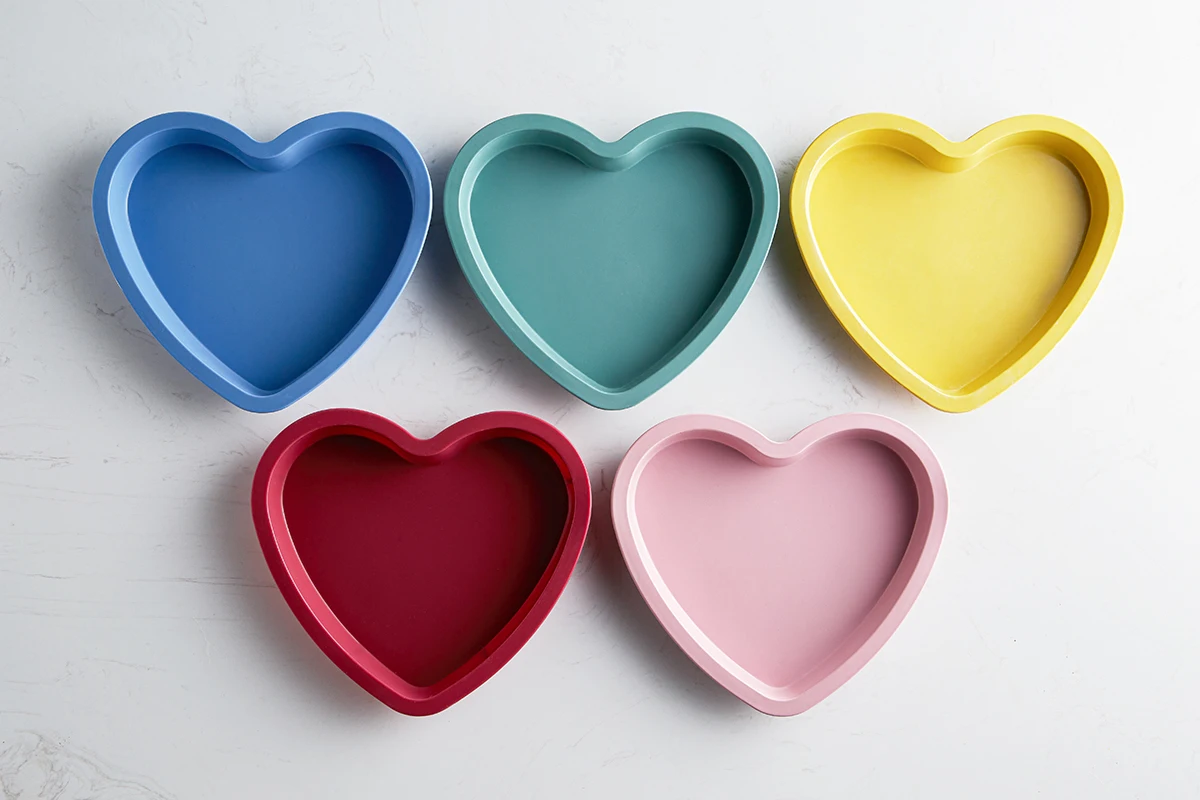 Cheap Price Free Sample From Vietnam Factory Silicone Heart Cake Mould Cooking Cake High Resistance Eco-friendly Material