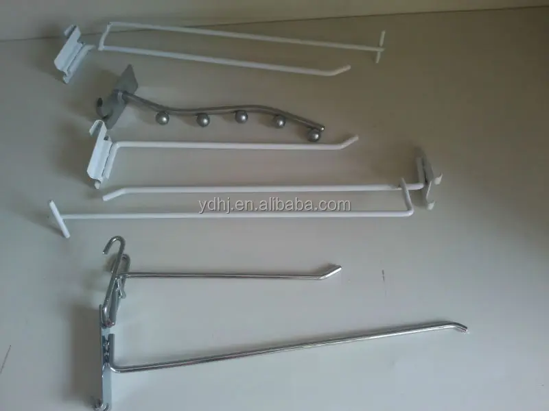 Metal Display Hanging Shelf Hooks, Display Hook Slatwall Shelf Hook