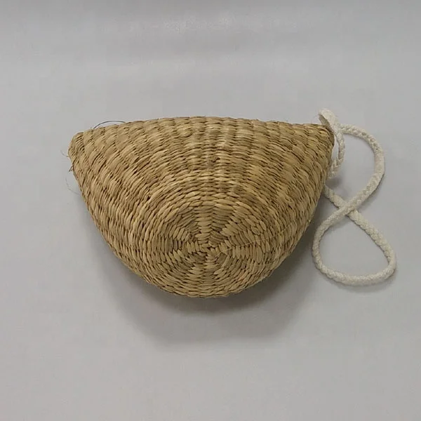 Vietnam manufacture wholesale straw woven handicraft supplier home decor wicker water hyacinth seagrass handle shoulder bag