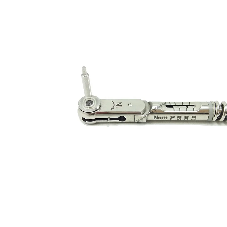 Динамометрический ключ 10-70 нсм динамометрический для зубного импланта с 1 25 и 2 42 мм отвертками Пользовательский логотип стоматологические инструменты