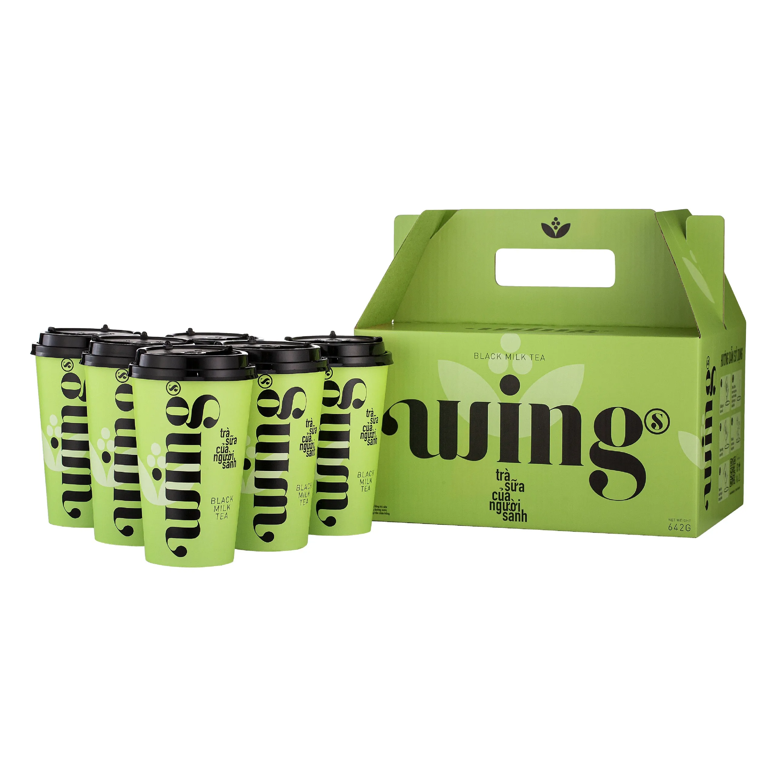 
 Instant Black Milktea with White Tapioca Jelly Pack 6 cups  