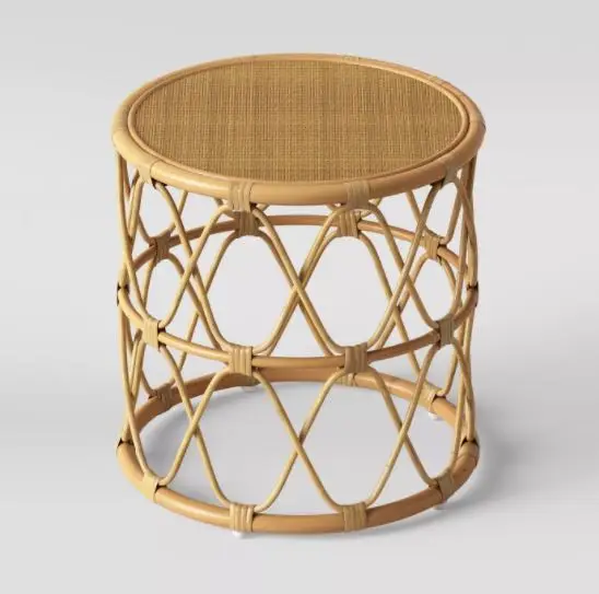  Круглый ротанговый боковой столик и подставка для плантатора табурет натурального цвета мебель из коричневого ротанга Плетеный стул дома улицы