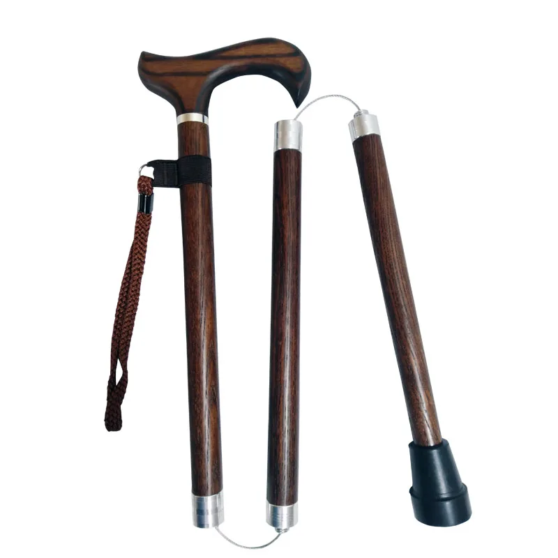 Wholesale Customizable Beech Wood Folding Cane