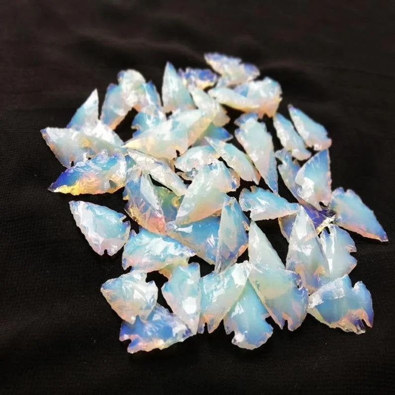 Opalite Crescent Arrowheads Point Wholesale Arrowheads Points Agate Crystal Crescent Arrowheads