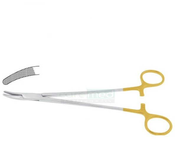Customized Medical Devices Mayo Hegar Needle Holders With Tungsten Carbide Size 14cm | Caremed Instruments