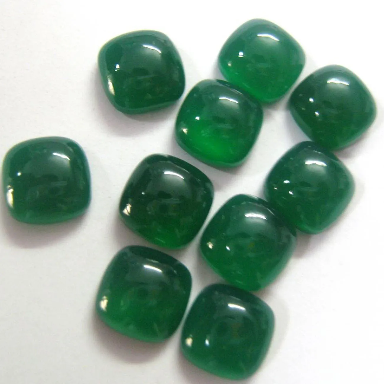 Зеленый оникс подушка кабошон 10x10 мм свободный драгоценный камень грубый оптовая цена индивидуальные