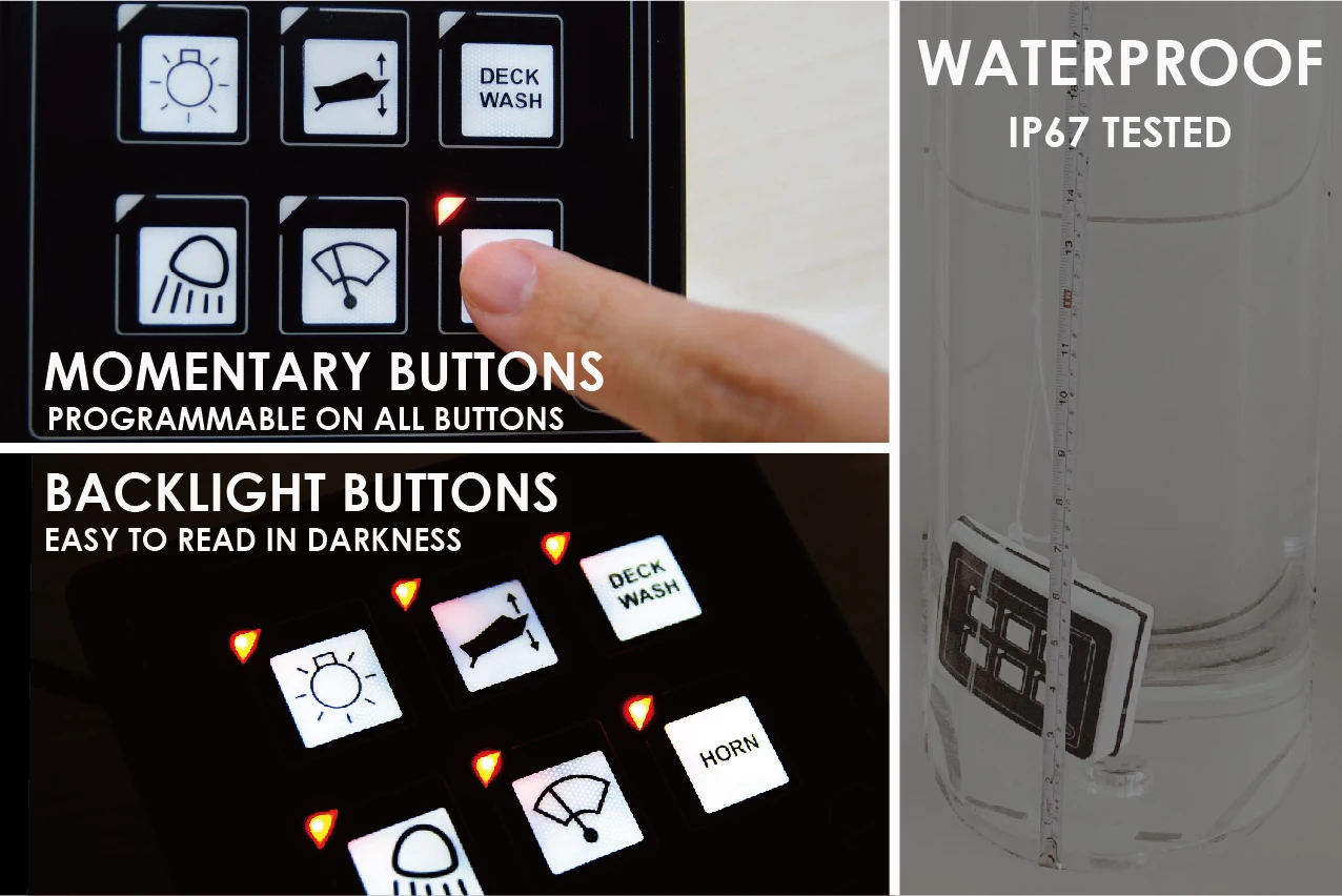  6 банда 12v Сенсорная панель