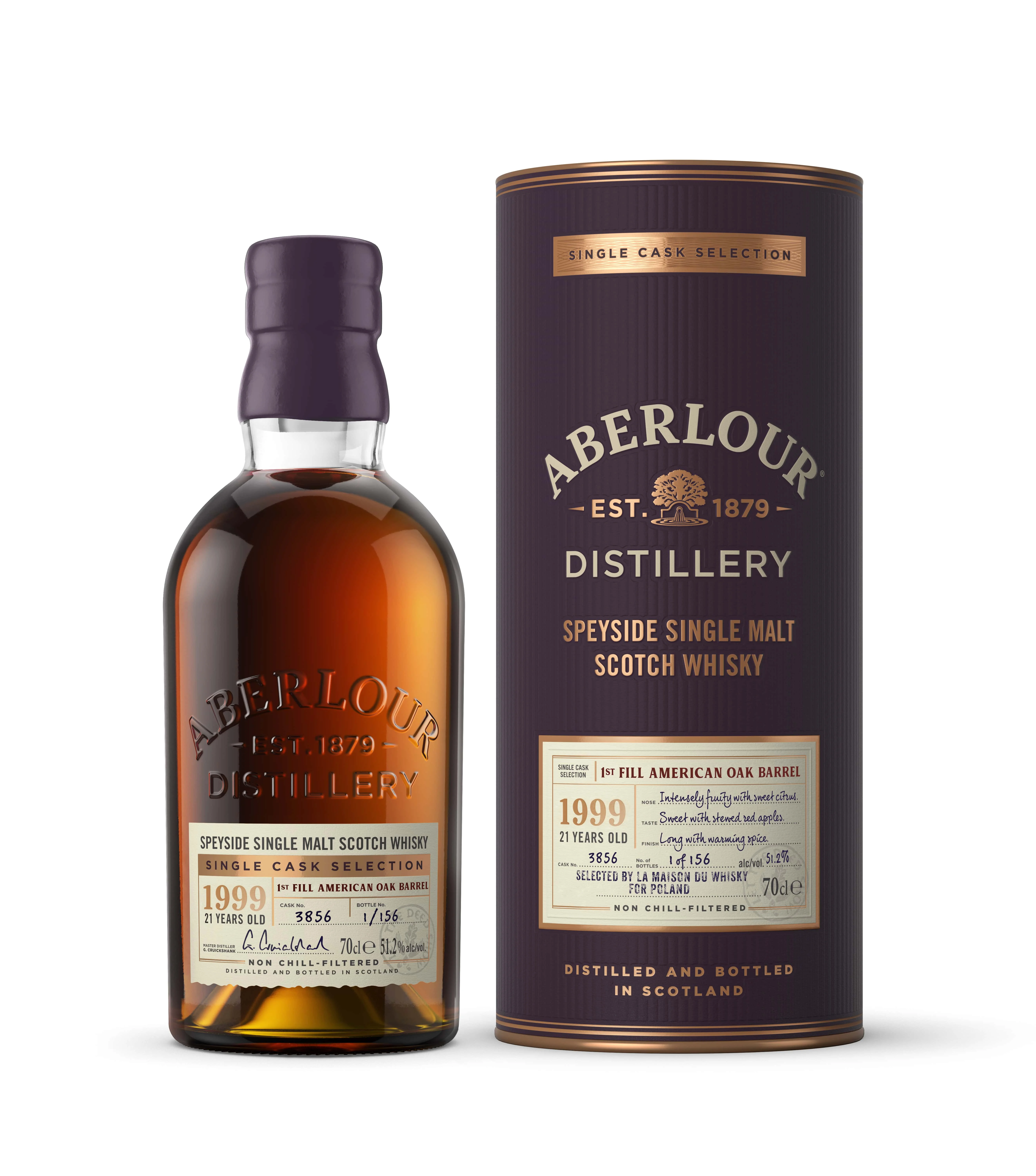 Whisky Aberlour 1999 Single Cask Selection 21 years - 1st Fill American Oak Barrel - 51.2 % Vol. - 700ml