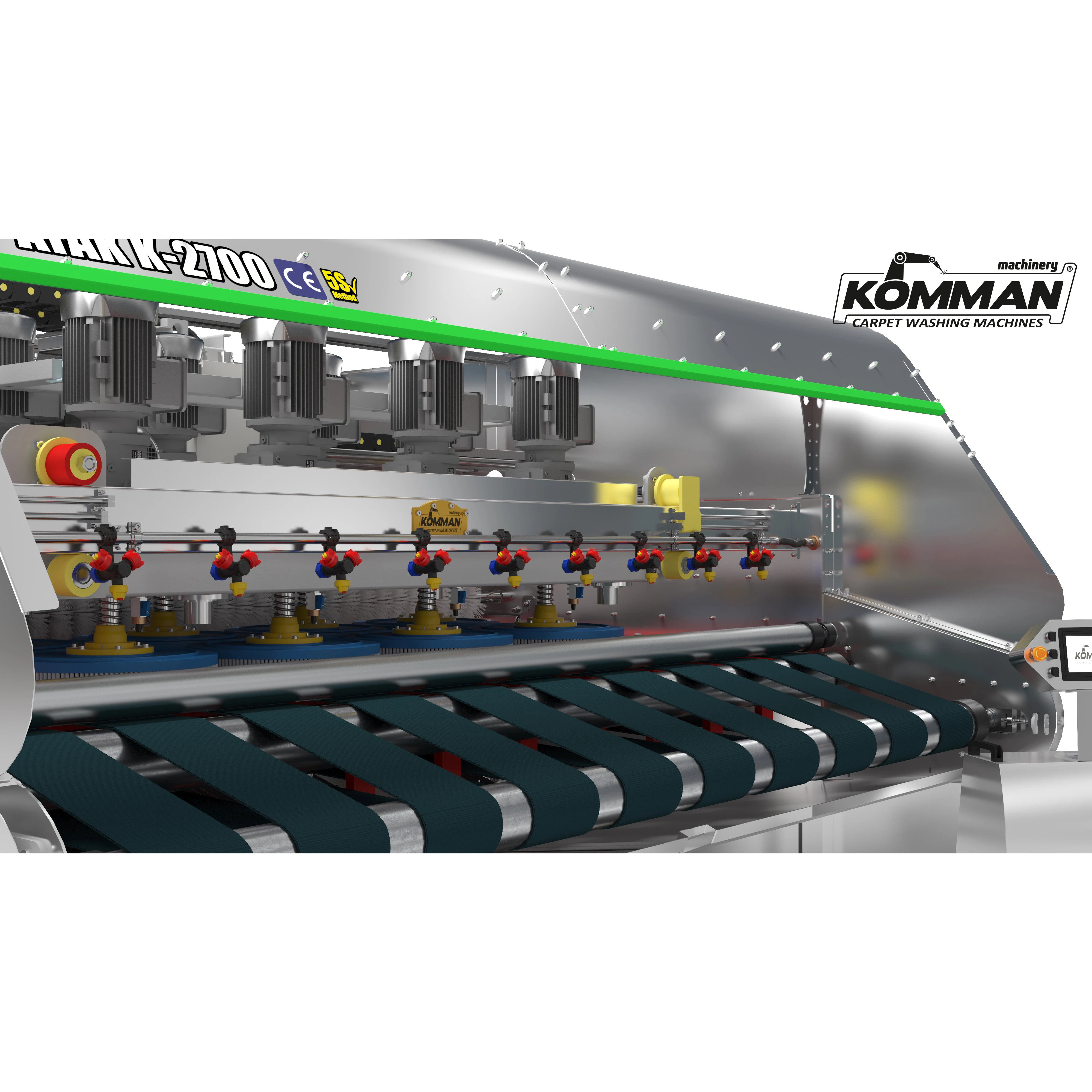 
Full Inox Automatic Industrial Carpet/Rug Cleaning Machine- Commercial Rug Washer.2.70 meters conveyor surface Atak K 2700 