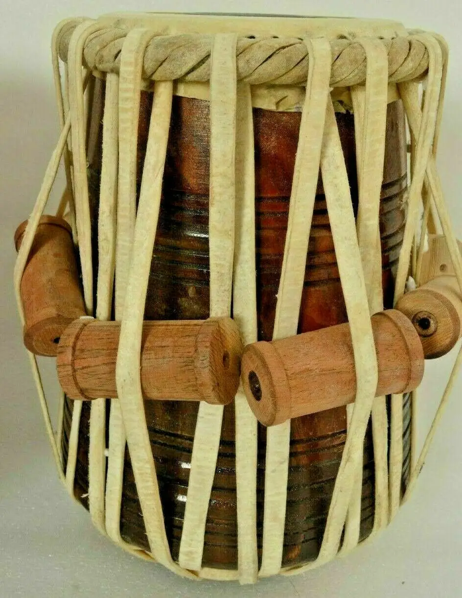 Professional High Quality Sound Musical Instrument Brass 3D Print Classical Tabla Set With Bag