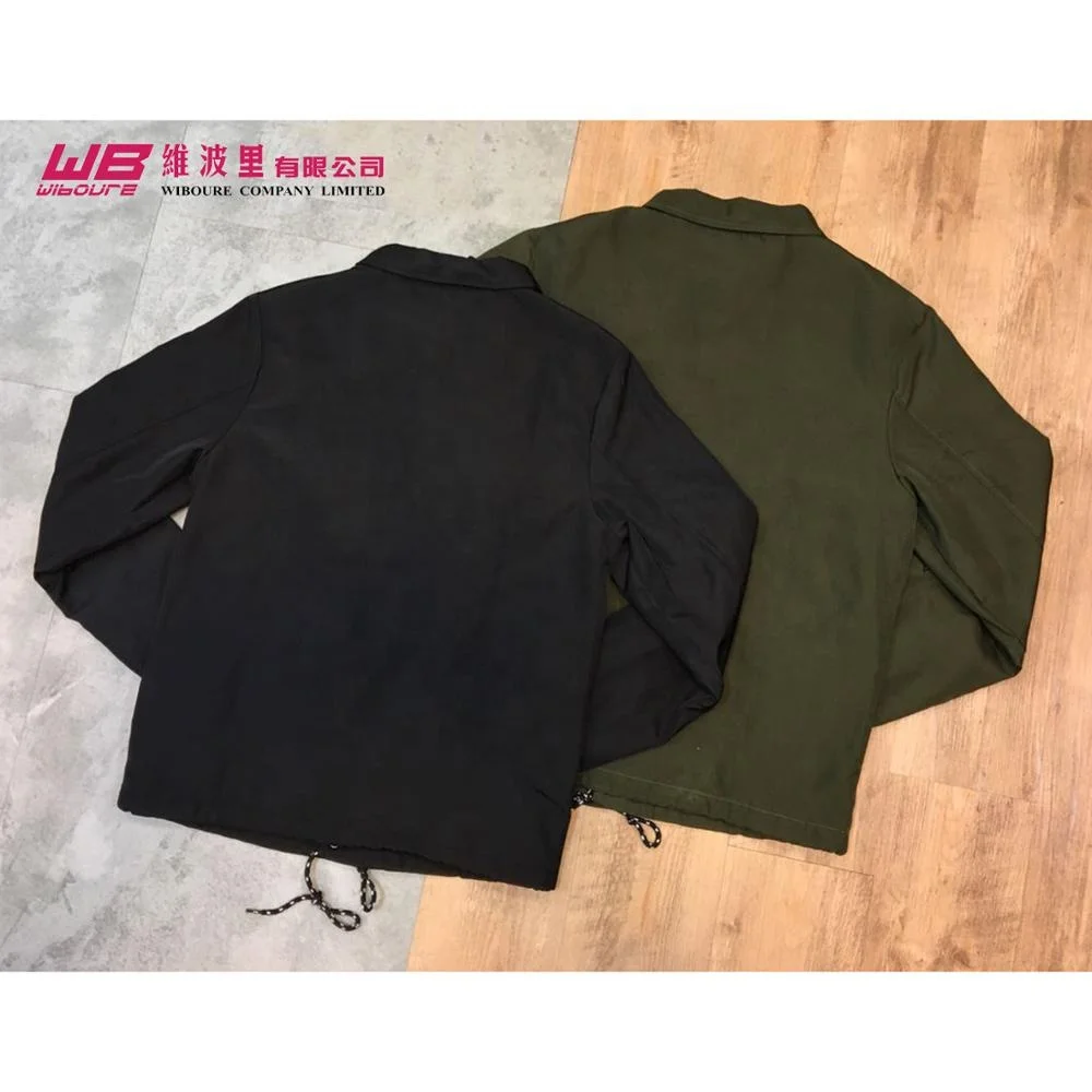 2020 China factory Low MOQ custom wholesale Nylon custom logo coached jacket Customized embroidery logo coaches jacket