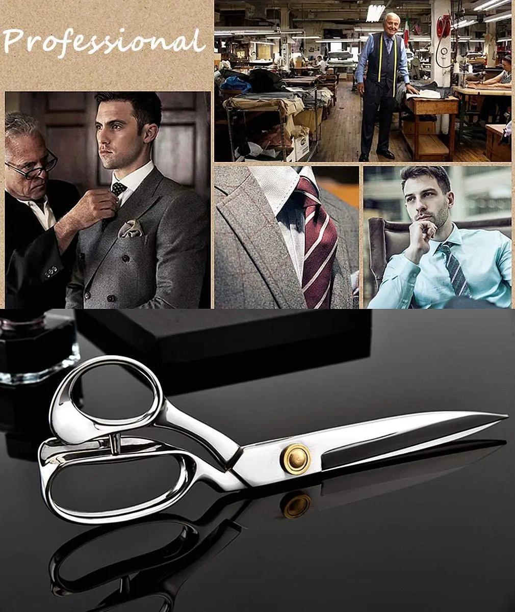 Tailor Scissors 12 inch - Professional Heavy Duty Industrial Strength Tailor Shears for Fabric Leather Sewing Best for Artists