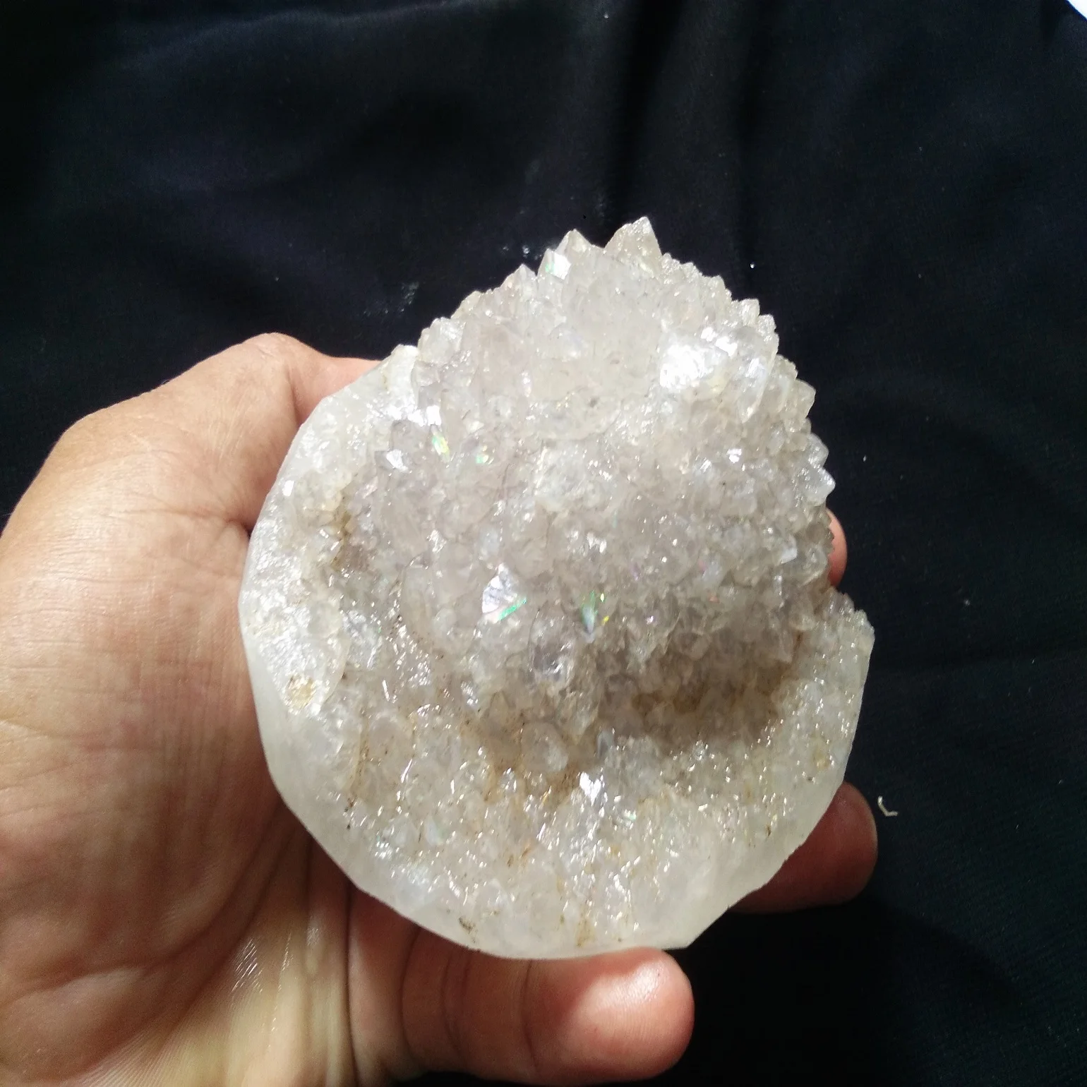 Wholesale Natural Rock Crystal Anandalite Rainbow Cluster 1-Color Decorative Semi-Precious Stone Craft Wedding Decoration Gift