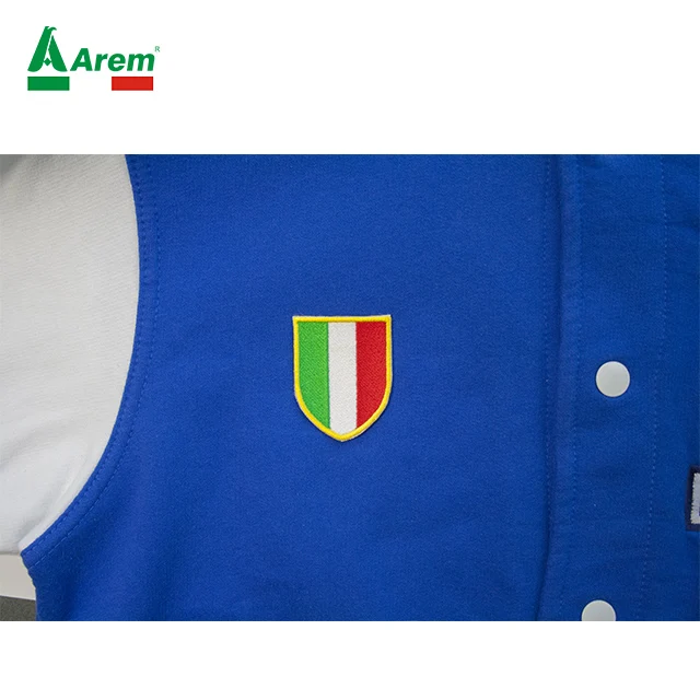 Italian shield flag fine quality embroidery for iron on and sew on clothing textile accessories worldwide delivery