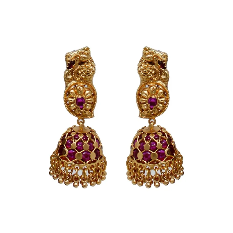 Женские гордость дизайнерские Позолоченные Традиционные ювелирные изделия кулон комплект ювелирных изделий для женщин (красный)