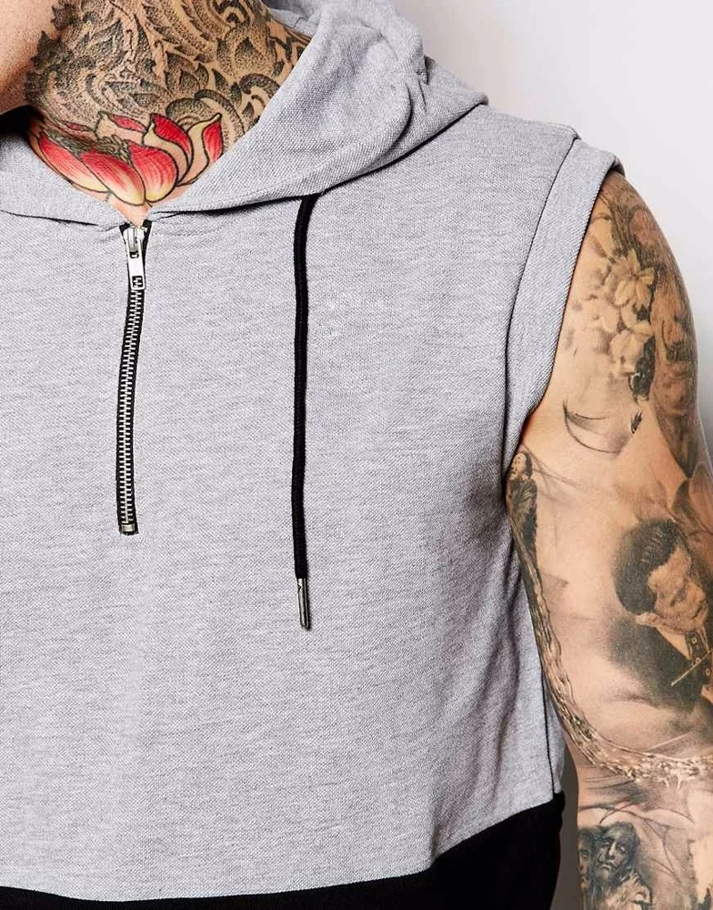 Sleeve Less Men Hoodie