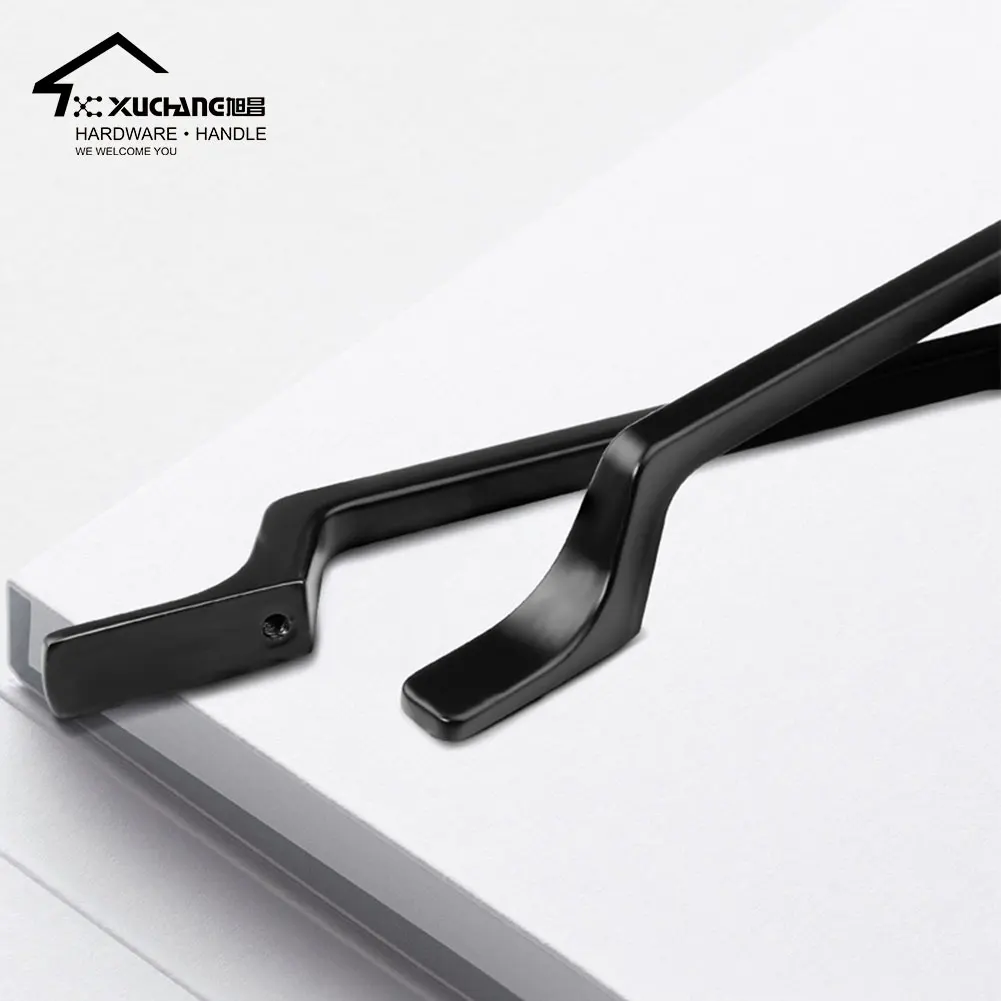 Новый дизайн черный цинковый сплав шариковая ручка американский стиль простой современный выдвижной ящик шкаф ручка