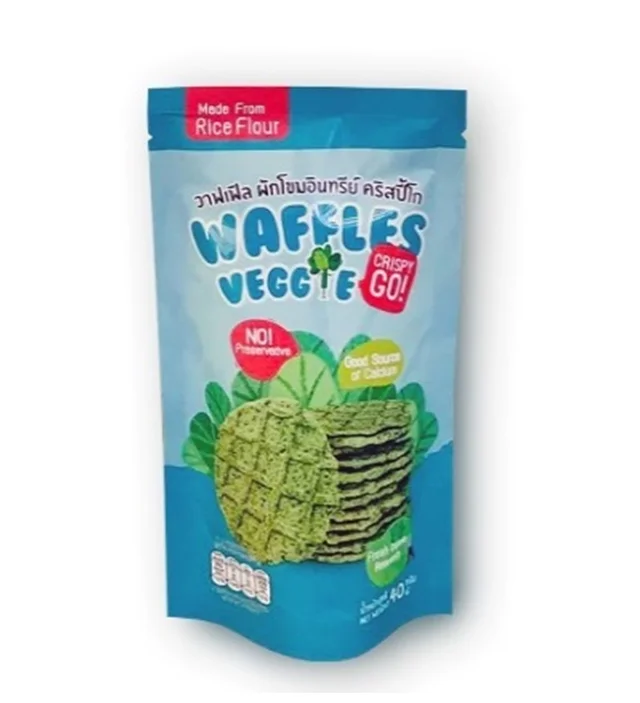 Здоровая закуска из Таиланда, вафли, овощи, 40 г, 100%