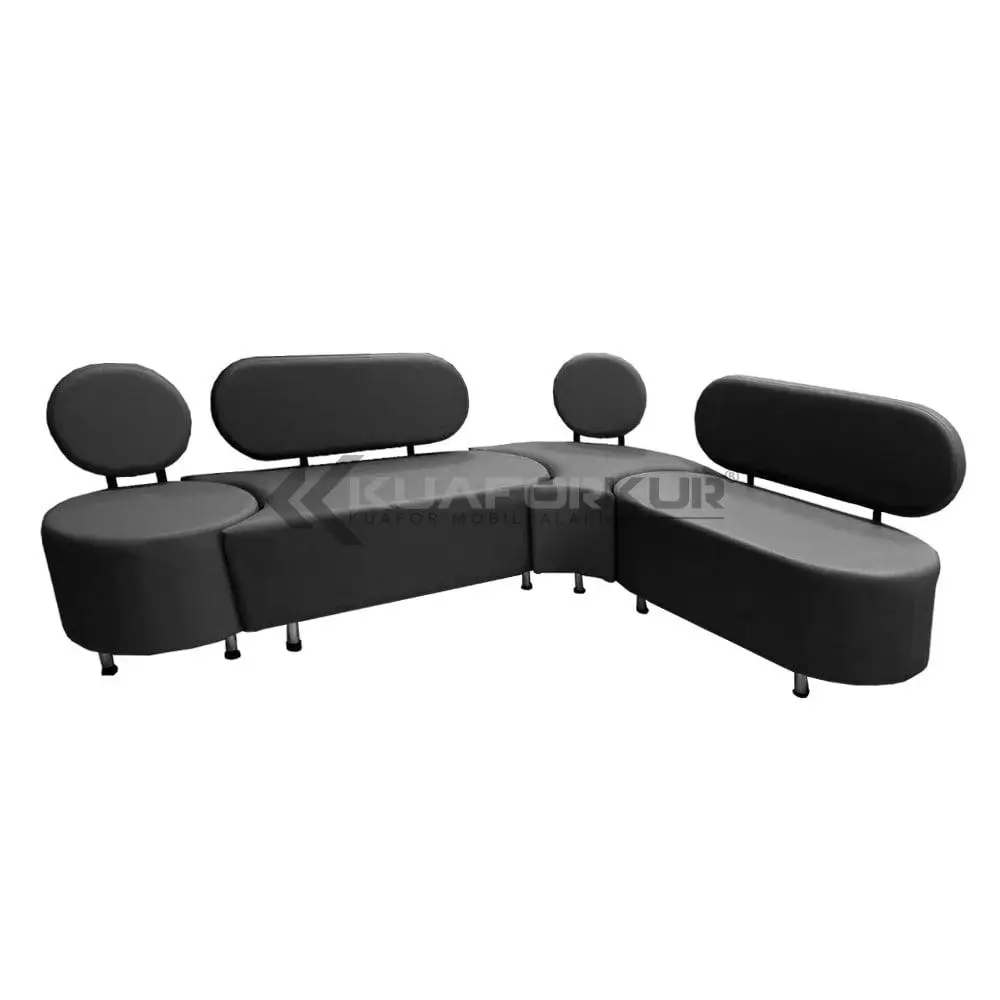 Best Seller Hair Salon Furniture Waiting Chair Optional Color Synthetic Leather Barber Salon Equipment Factory Direct Sale