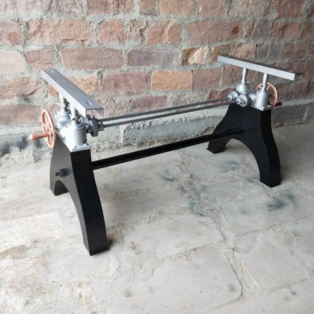 White Hure Crank Table Base, Industrial crank table base
