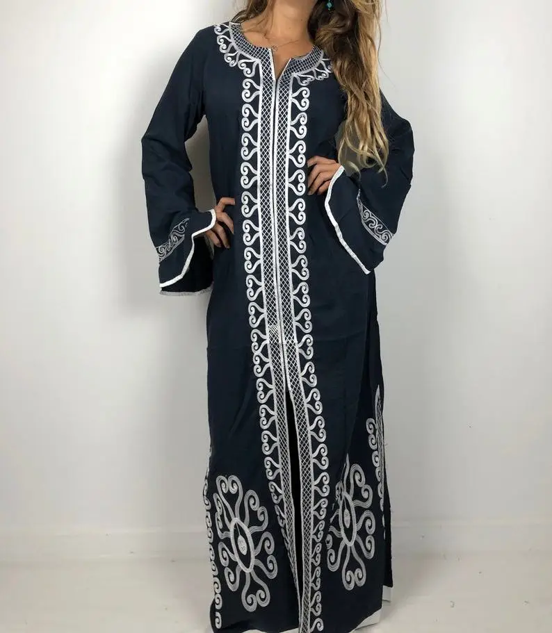 Latest Cotton Stunning Maxican  white Embroidery  Favorite Beautiful Beach Wear  long dress