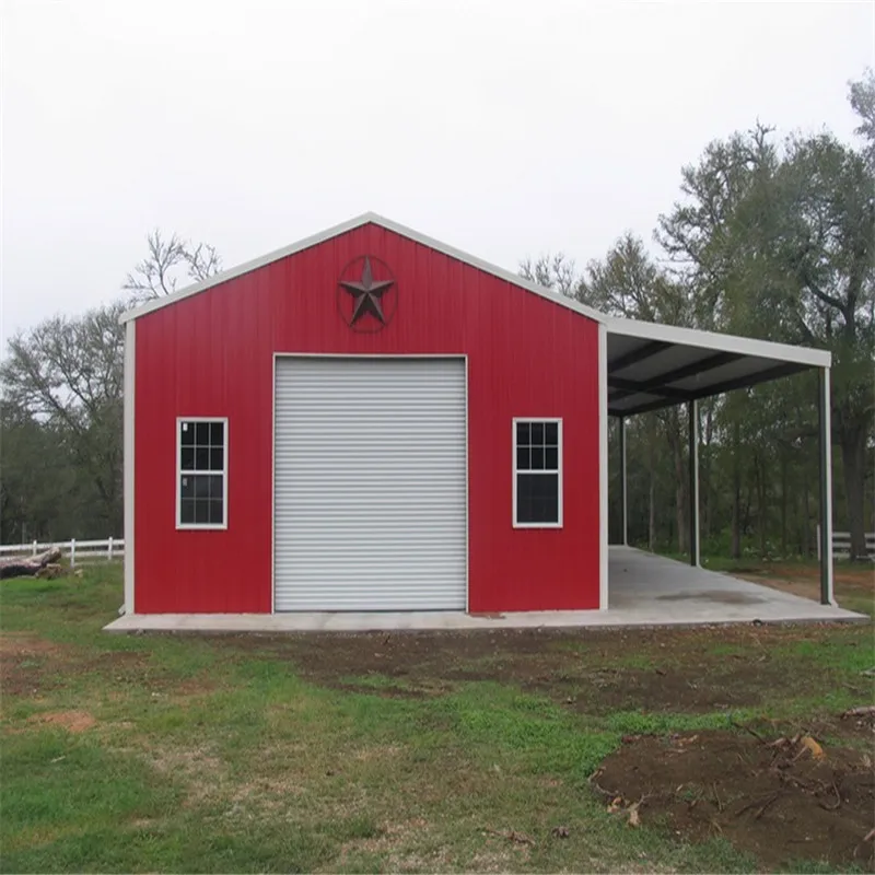 Waterproof steel structure prefab carport shed cars garage