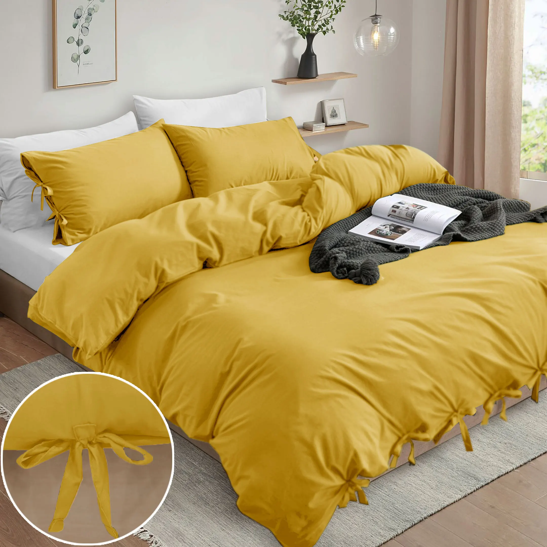 Affordable Luxury Design knots style Bedding Duvet Cover Sets Bed Cover microfiber bedding 90 gsm with pillow cover whole sale