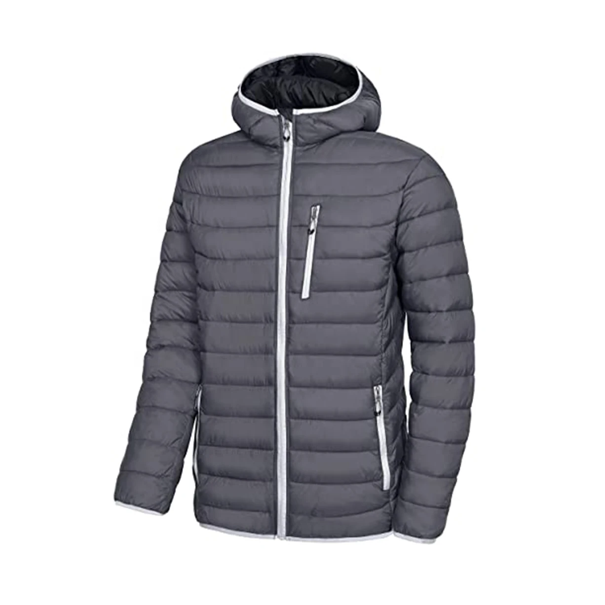 2021 High quality winter season warn up reversible custom made windproof waterproof padded hooded Street wear men puffer jackets