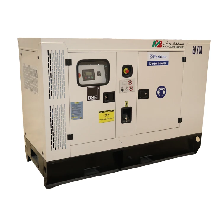 Большой спрос P60E, трехступенчатый бесшумный дизельный генератор 60 кВА с защитой от коррозии