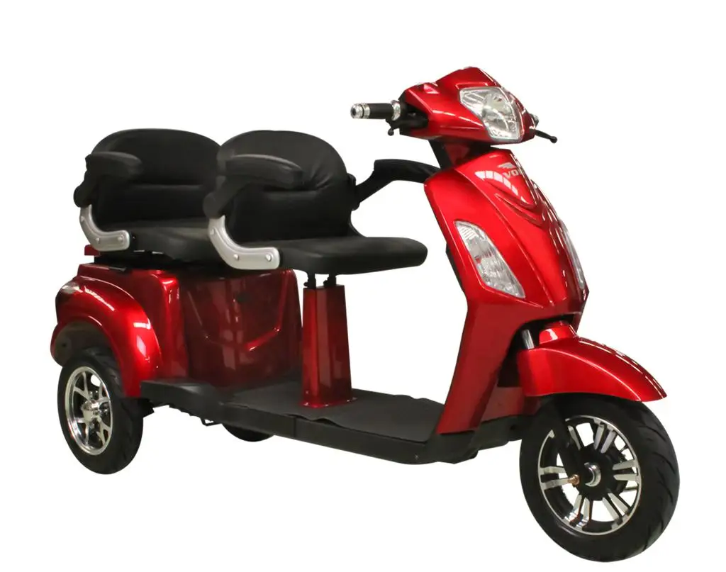 
Электрический трехколесный велосипед VOLTA VM4 PLUS 60 в 22 ач с двумя сиденьями красного цвета, Сделано в Турции 