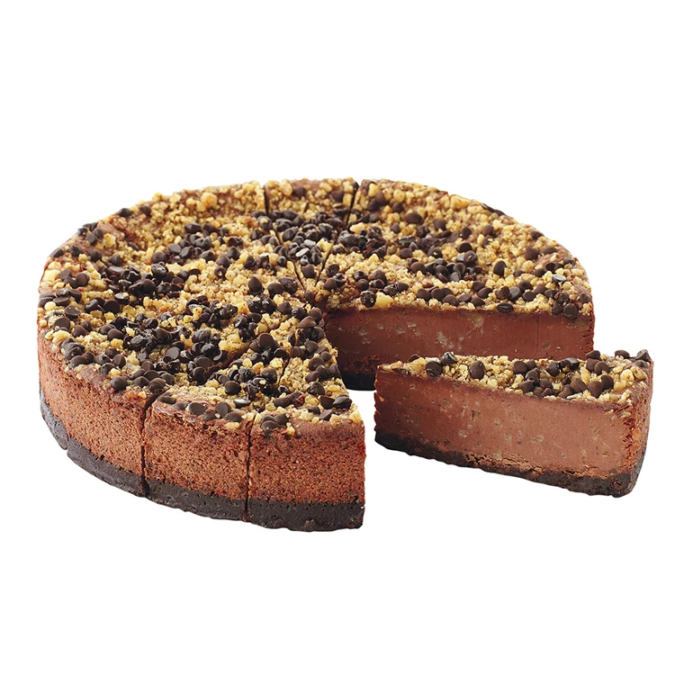 Шоколадный и грецкий орех, замороженный сырный торт, «чизер», 16 ломтиков, 1,66 кг, упаковано в коробку, замороженные десерты, чизкейки