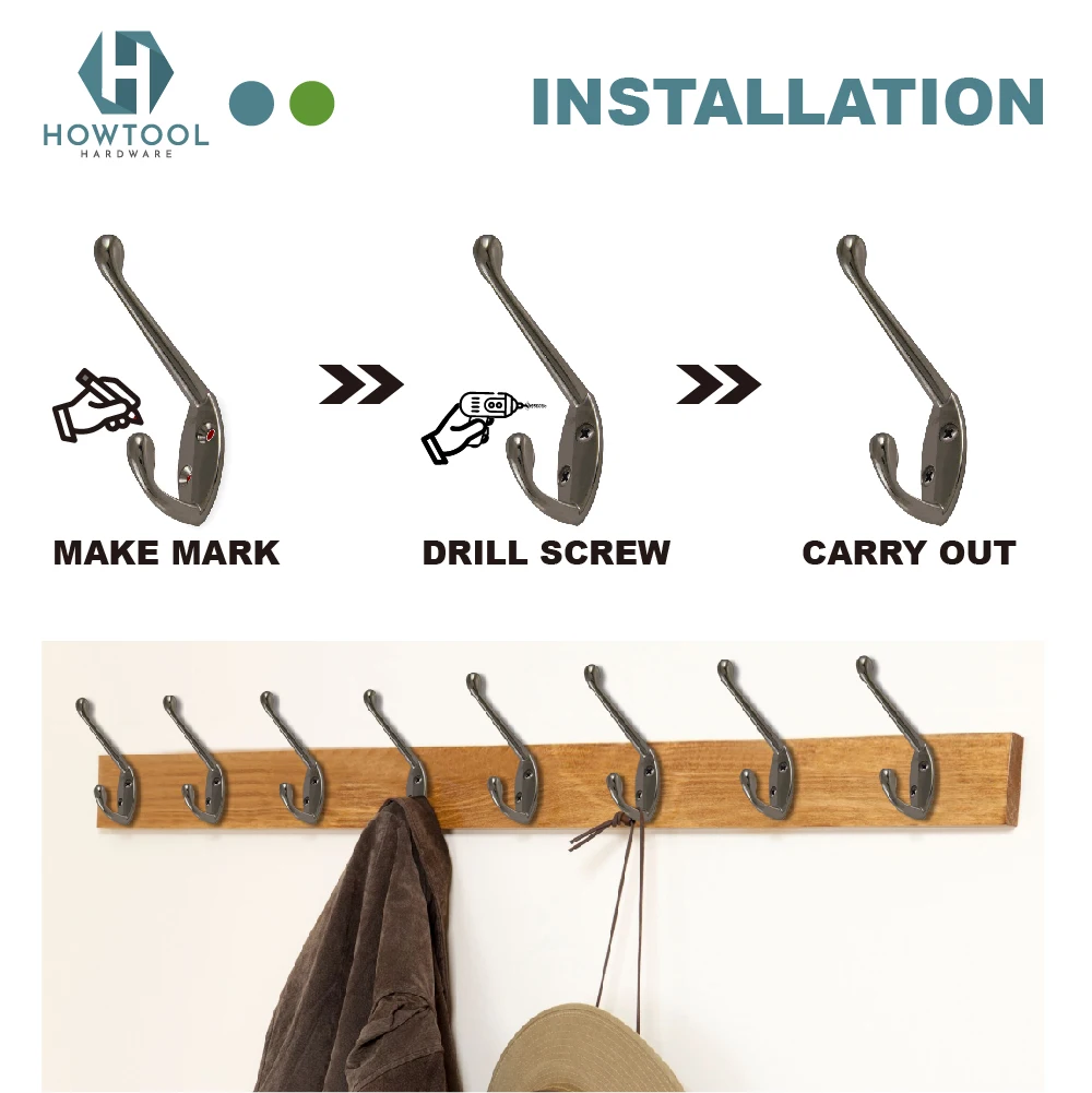Elegant Style Hardware Wall Mounted Clothing