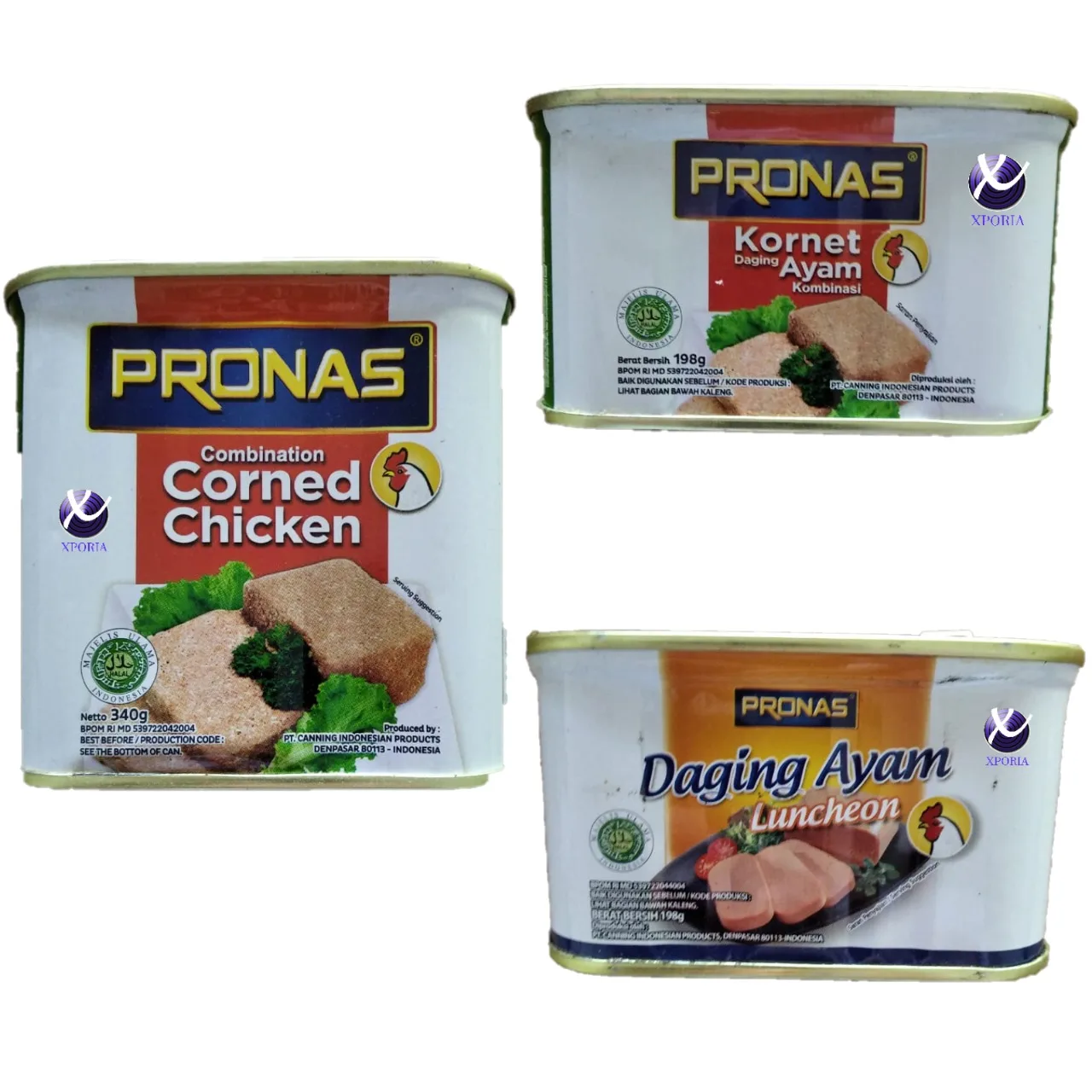 PRONAS Corned Chicken 340gr | Indonesia Origin | Popular cheap halal certified canned meat