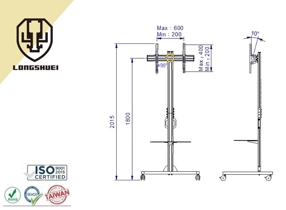 32-65 inch TV Stand laptop for clinic