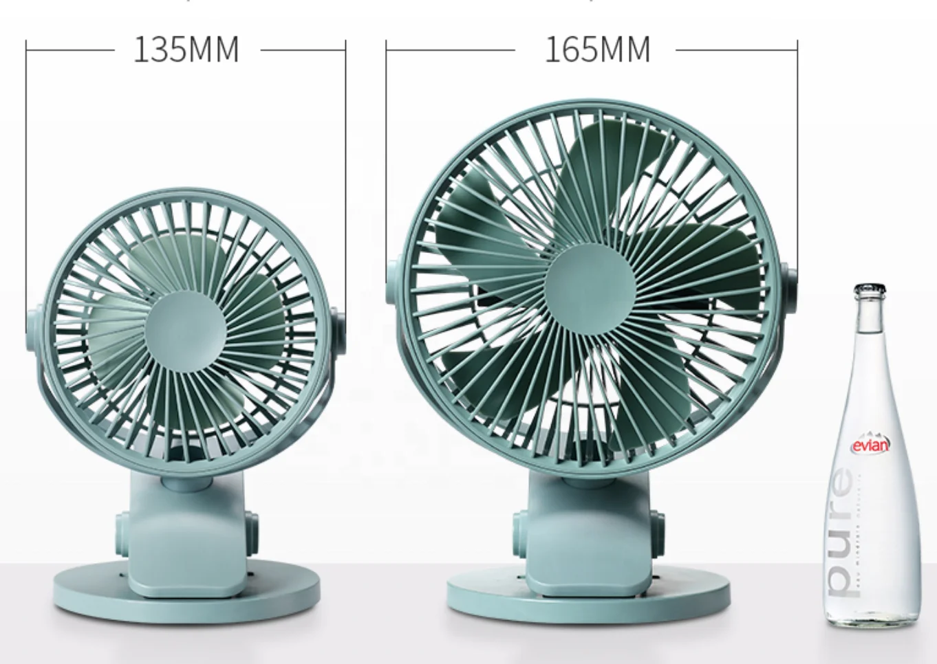 Factory Price Wireless USB Small Fan Portable Desk Clip Fan Adjustable Table Stand Mini Fan