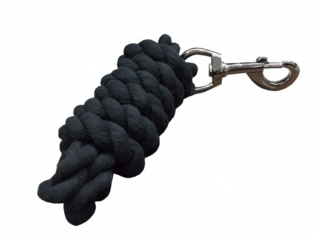 
TWISTED COTTON HORSE LEAD ROPE WITH TRIGGER CLIP SNAP HOOK HALTER LEAD HORSE COTTON WEB TRAINING LEASH 