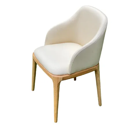 Modern Nordic Style Grace Ask Wood Chair Dining Natural Color Or Painted Adjustable Storage & Closet Dining Chair With Cushion