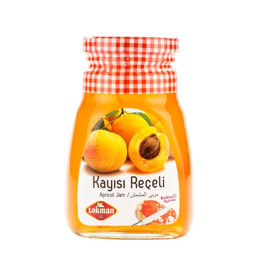 Hot Sale!! Premium Quality Fresh Taste 360 gr Glass Of Jar Packaging  , 35%- 45% Fruit Rate Apricot Jam