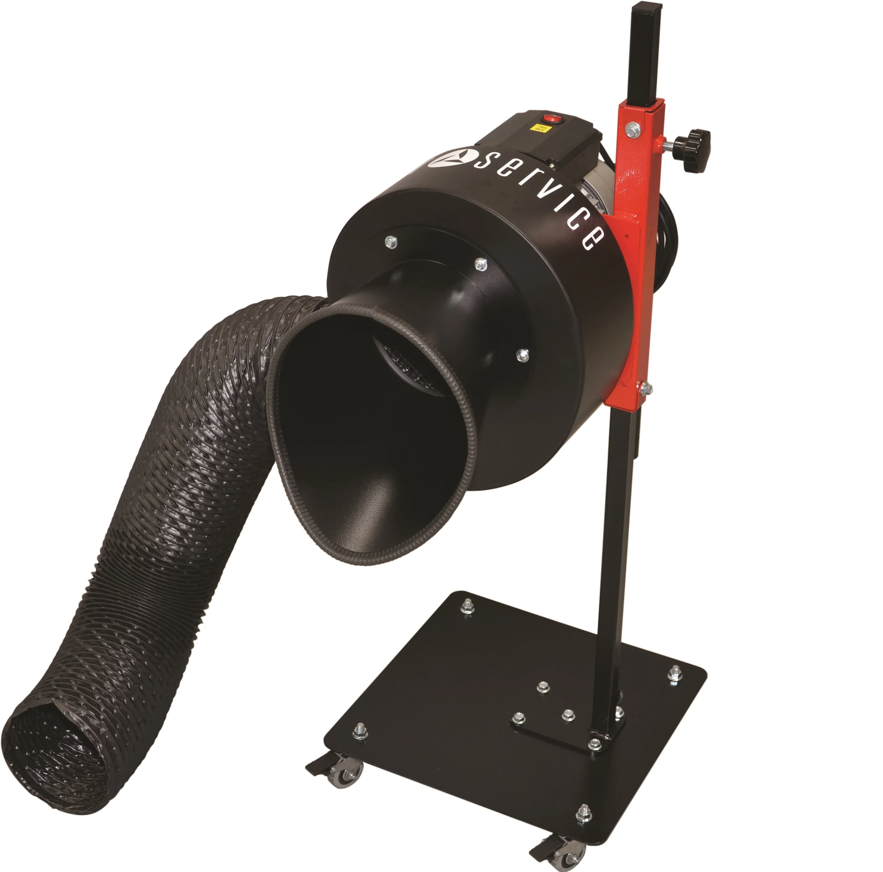 Mobile extraction unit for extraction of exhaust gases from vehicles Made in Italy