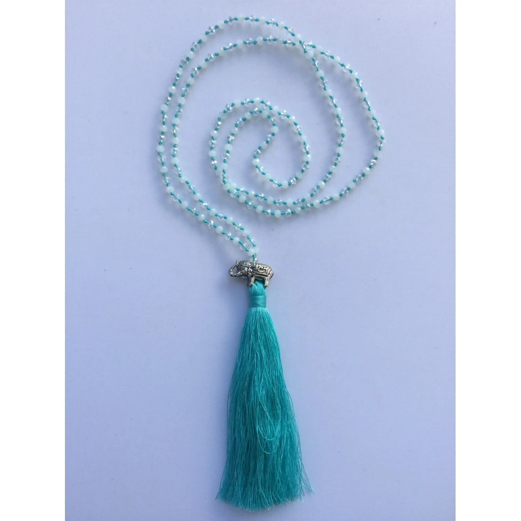 Wholesale Unisex Fashion Rudraksha Necklace with Bali Beads Tassel Classic Wood Chains Party Gift Wholesale Fashion Accessory