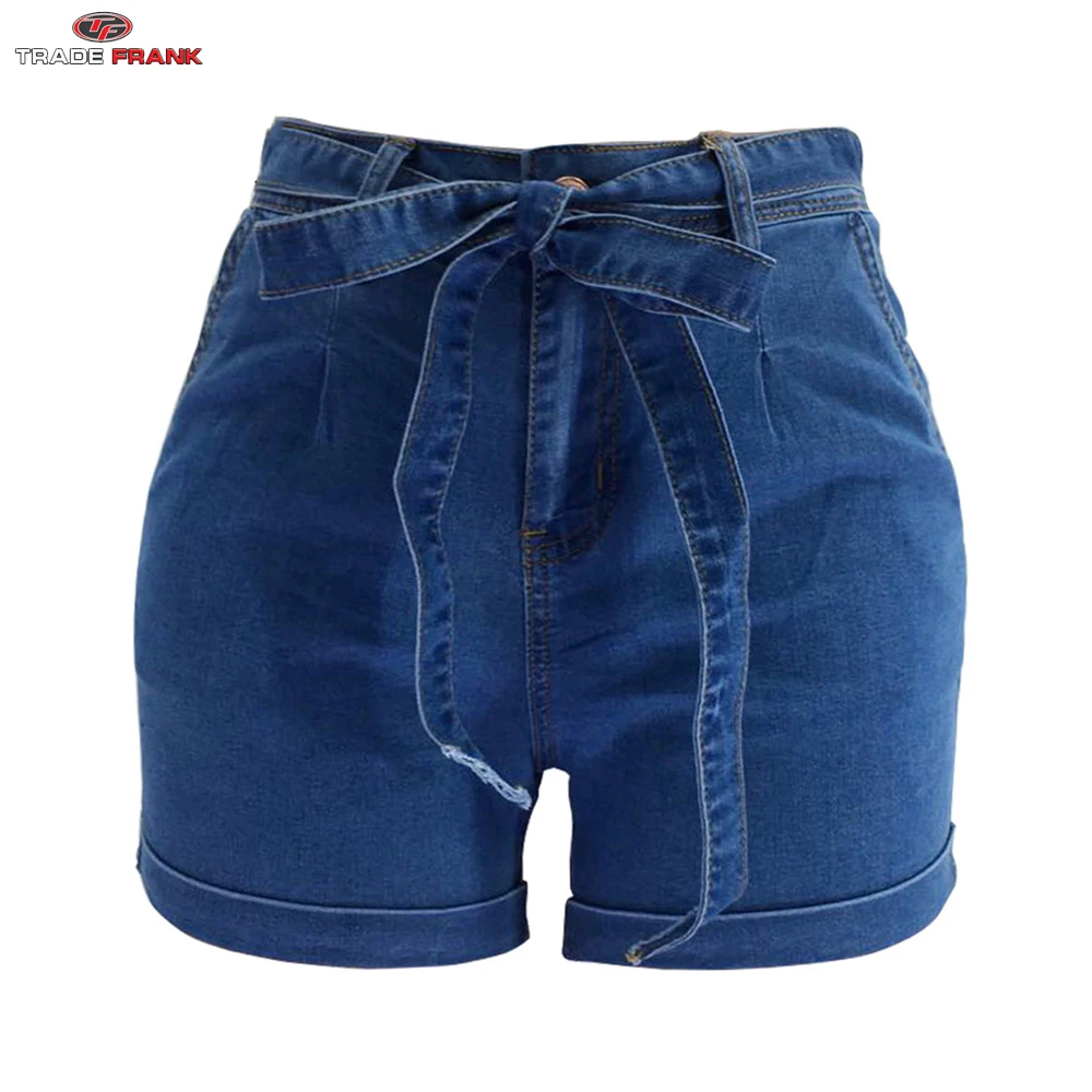 Fashion Women High Waist Scratched Shorts Jeans Girls Ladies Denim Shorts Hot Sexy Casual Push Up Skinny Jeans Short