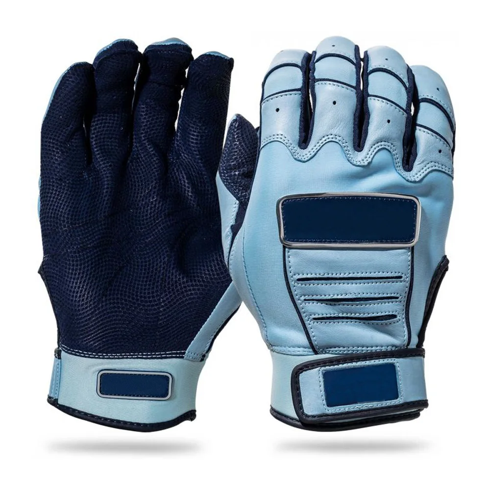 New Stylish Cheap Price Custom Latest Men Gloves Color Blue Softball Baseball Batting Gloves