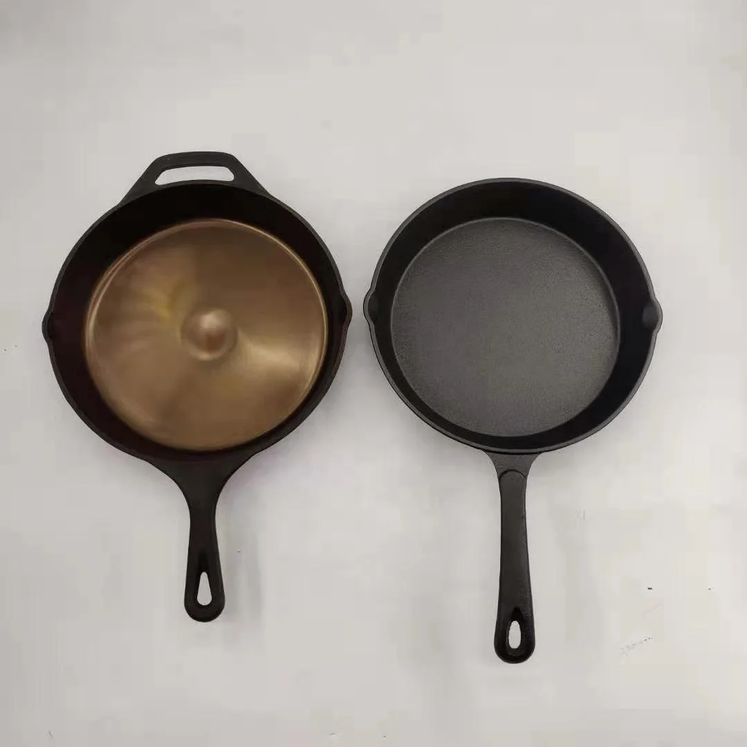 vegetable oil Pre-seasoned 0 Chemical Coating Non-stick Polished Smooth Cast Iron Skillet frying pan