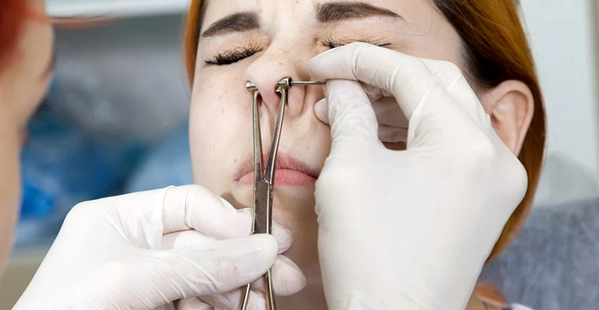 Septum Ring Piercing Clamp Forceps Long Tube Tunnel for Nose