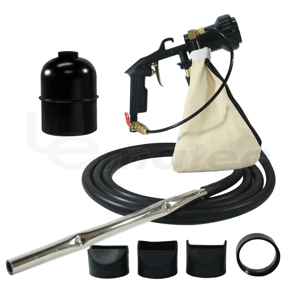Pneumatic Glass Sandblasting Gun With Sand Hose Lematec Taiwan Made