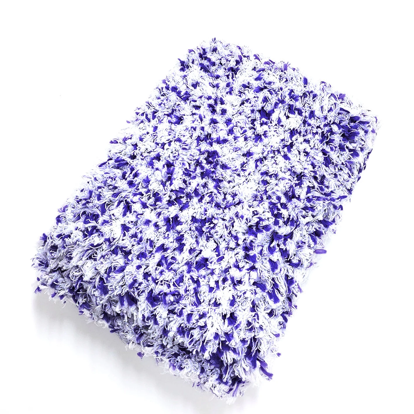 Пурпурная подушка для мытья автомобиля из микрофибры и вискозы OEM, уход за автомобилем, длинный ворс 16x23 см, Высококачественная пузырчатая очистка, Премиум качество