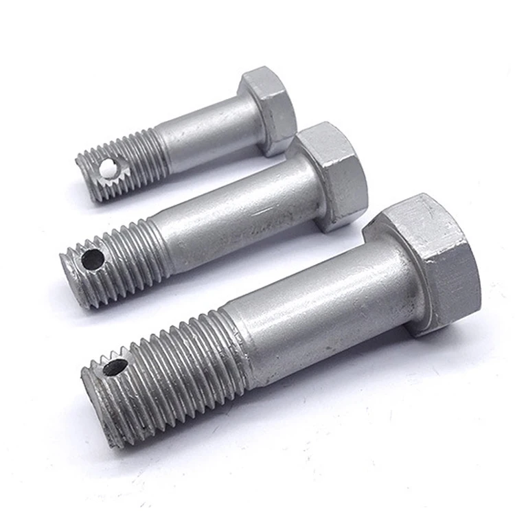 Hot Dip Galvanized Hex Head Bolt  with Hole M8 M16 M18 M20