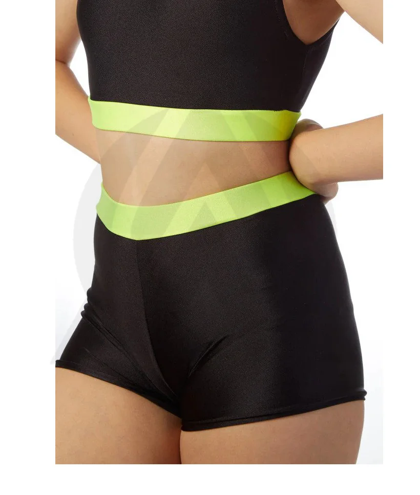 Fashion High Quality Kiddie Little Kids Girls Children Clothings Yoga Dance Set Summer Active Wear Crop Top and Shorts