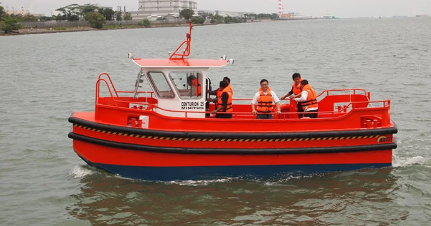 
Quality Solid Steel Small Pilot Tug Work Boat With A Sturdy Static Bollard Pull For Sale 