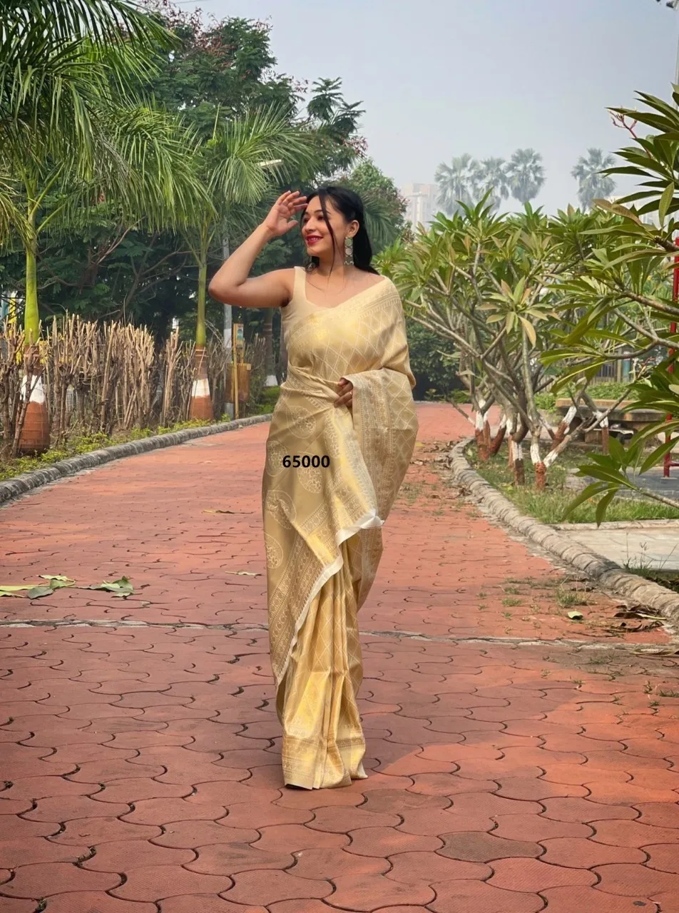 Banarasi silk jacquard saree with blouse women wear ladies party festival soft cotton silk sarees buy wholesale low price 2023